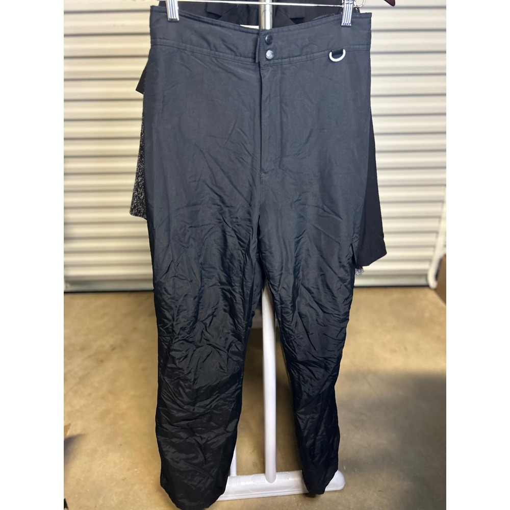 Slalom Snow Pants Mens Medium Black Insulated Ski Trousers Nylon Winter Outdoor